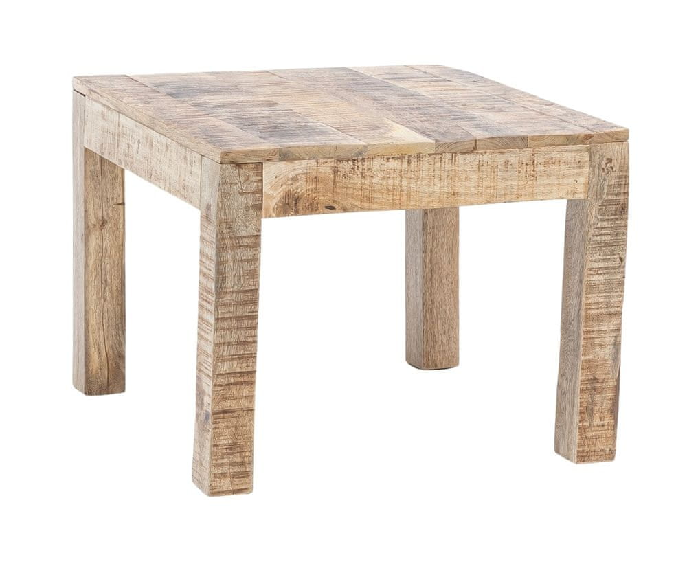 Bruxxi Konferenčný stolík Rustica 60 cm, mangové drevo